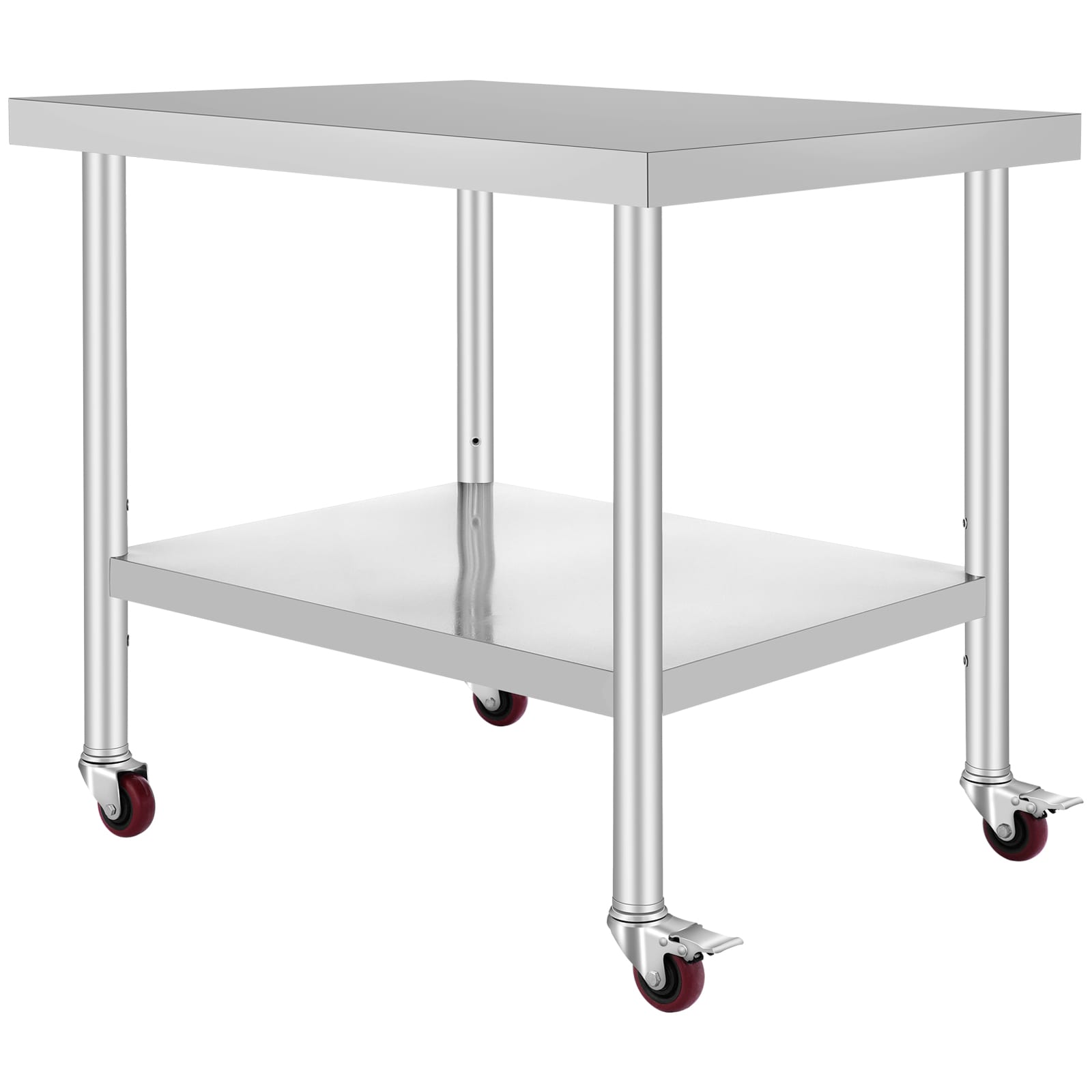 Stainless Steel Commercial Kitchen Prep Table With Adjustable Shelf_voghion.com